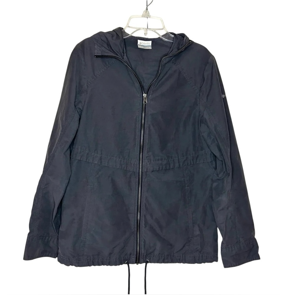 Columbia Lightweight Hooded Windbreaker Jacket Gray Women’s Small